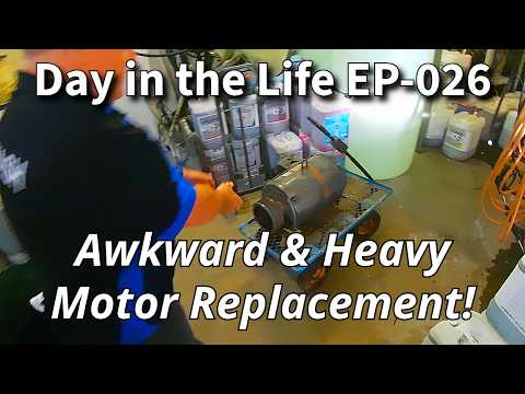 Car Wash Tech - Day in the Life - EP026 - Awkward & Heavy Motor Replacement!