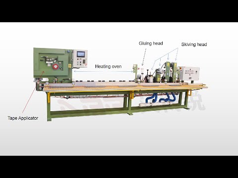 Skiving Machine for Sanding Belt Joint Processing- 4 scuffing unit, glue coating, tape applicator