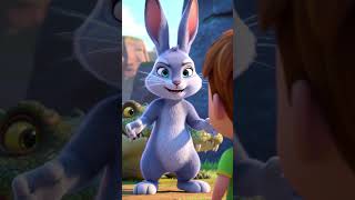 Chhote rabbit ne bachhe ki jaan bachayi 😭 || #AICartoon  #EmotionalStory  #RabbitHero  #Shorts