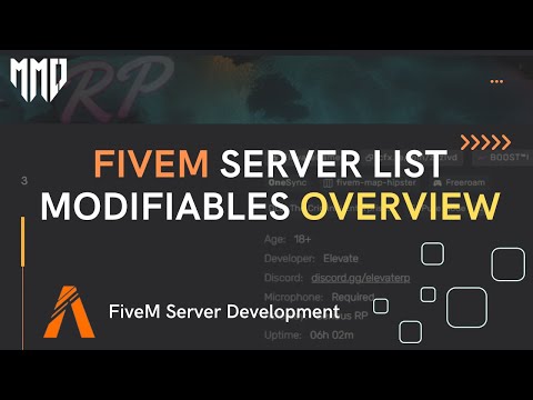 What can you modify on FiveM's server list? | FSM | Episode 3