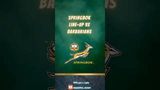 Springboks Lineup vs Barbarians|28 June 2025 #sarugby