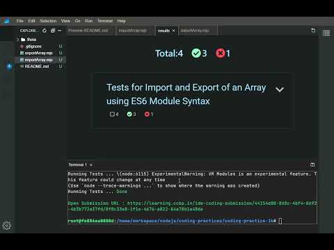 NXT WAVE | Node JS | Import and Export an Array