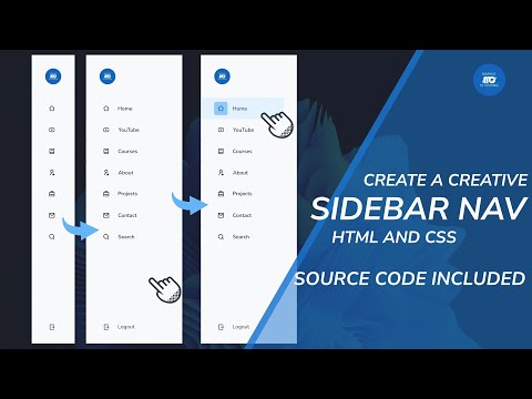 Build a Responsive Animated Sidebar Navbar with HTML, CSS, and Flexbox | Creative Design Tutorial