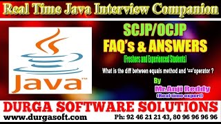 Java Interview Companion|| SCJP / OCJP|| What is the diff between equals method and ‘==’operator?