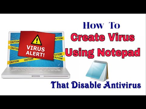 How to create a Virus that disable antivirus with notepad | Create computer viruses using notepad