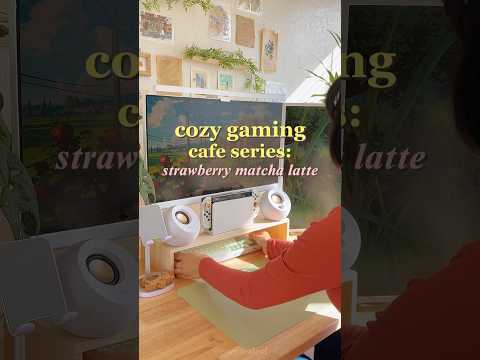 strawberry matcha latte x mario kart 🍵🍓 #cozygaming #mariokart #shorts