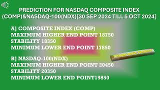 PREDICTION FOR NASDAQ COMPOSITE INDEX (COMP)&NASDAQ-100(NDX)[7 OCT 2024 till 12 OCT 2024]