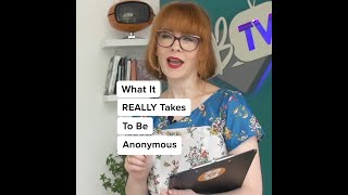 What it REALLY takes to be Anonymous 😉 #shorts