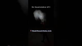 IITian in the Arctic in -40°C| Hot water disappears in Arctic air! 💨❄️#trending #viral #aurora #jee
