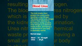 Blood Urea | Blood urea nitrogen | #bloodtest #urea #bun #kidneyfailure #gfr #kidneydialysis