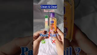 pH Test | Clean & clear Face wash | Normal vs water test | pass?? ✅ or fail?? ❌