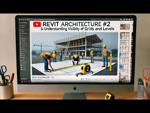 Revit Architecture #2  Modeling Grids & Understanding Visibility of Grids and Level #rahidrisenshine