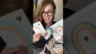 How to paint a watercolor rainbow in one stroke #watercolor #easyart #rainbowart