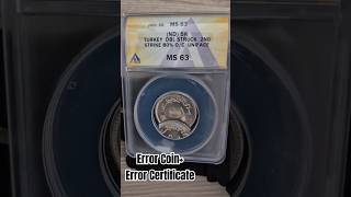 Double Struck Error Coin and Error Certificate