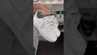 Rope lace AF1s, yes or no? 🤔(via: @ilyasopdekkbeat) #Sneakers #AirForce1 #Ropelaces