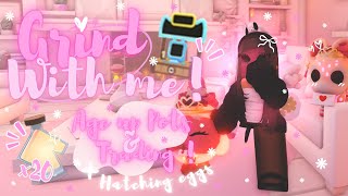 𐙚 Speed grinding !! Getting Age up pots, Trading & Hatching Eggs!! | Adopt me ! Roblox  ♡ ˚｡