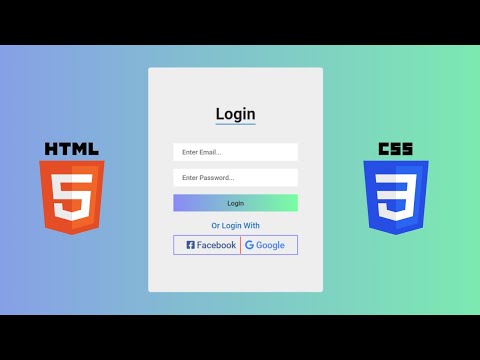 Login Form Using Only HTML & CSS | THE WEBFIX