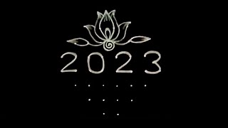 #RangoliShorts - 2023 Newyear Rangoli 2023 Newyear Kolam Newyear Muggulu 2023 नए साल रंगोली #shorts