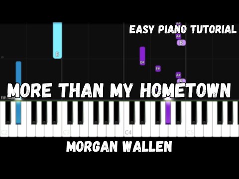 Morgan Wallen - More Than My Hometown (Easy Piano Tutorial)