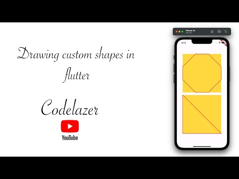Drawing custom shapes including triangle,square,trapezium and others using custom painter in flutter