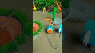 Mini hand pump project water with supply motor drinks for donkey farm #waterpump #shorts #305