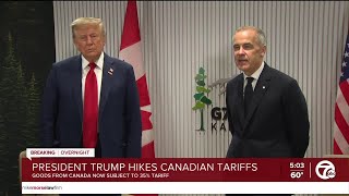 Trump orders a 35% tariff for goods from Canada, citing a lack of cooperation on illicit drugs