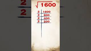 Square Root of 1600 / 1600 ka vargmul / #shorts #vargmul  #squareroot #shortvideo  #vargmul