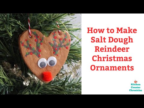 How to Make Easy Salt Dough Reindeer Ornaments