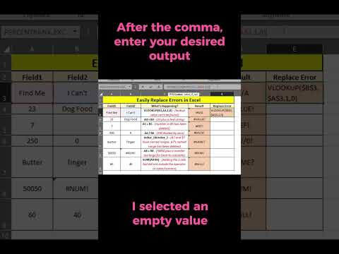 Easily Replace Errors in Excel 😎 #shorts #excel