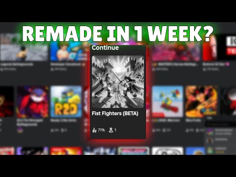 How I remade my Roblox Fighting Game in 1 Week