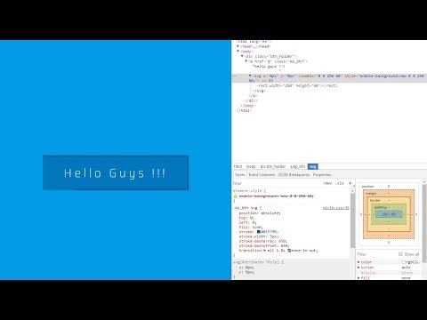 SVG button hover effect animation tutorial use HTML5 and CSS3
