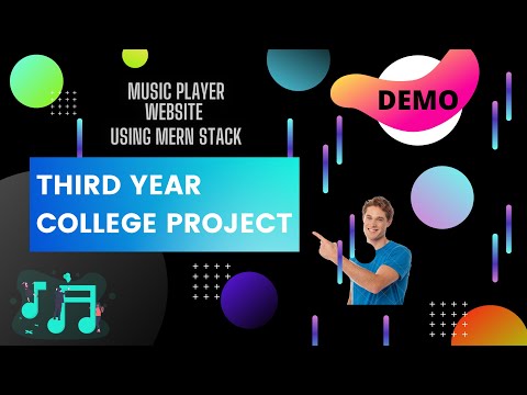 Music Player  web application using MERN [ Computer Science Engineering 3rd Year  Project ] | Demo