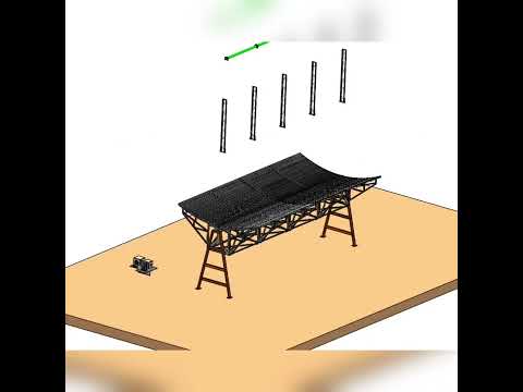 Parabolic Trough Collector animation #assembly #solarsystem #cad #solarthermal #solidworks