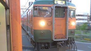 【湘南電車併走!!】JR高崎駅 湘南色115系電車 18：54同時発車！