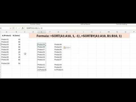 Sort and Sortby #excel #dataanalysis #exceltips #education #datascience #python #panda #numpy #power