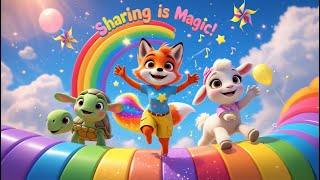 The Sharing Slide | Sharing is Caring Song | Kids Rhymes | Kids Songs