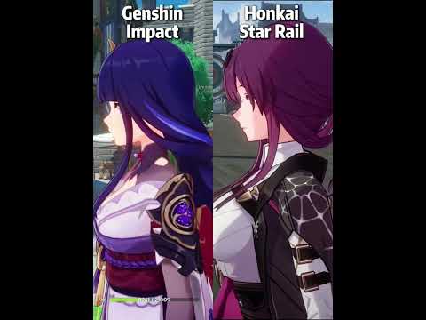 Genshin Impact Honkai: Star Rail modeling comparison #duetnightabyss #genshinimpact #honkaistarrail