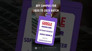 Google Hiring for Freshers 2020 to 2023 batch | Latest hiring 2023 | Google | #hiring #googlejobs