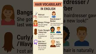 Hair Vocabulary 💇 in English | Learn Natural Words for Everyday Use!