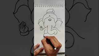 Quick simple and easy drawing of lord Ganesha face / Ganpati Bappa /easy ganpati drawing