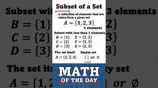 Subset of a Set [Math of the Day] #mathoftheday
