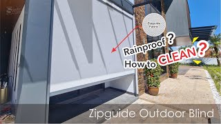 𝗭𝗶𝗽𝗴𝘂𝗶𝗱𝗲 Outdoor Blind is Rainproof? How often need to clean? - Smart Curtain Malaysia