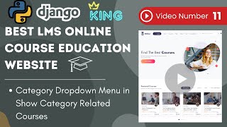 #11 Dropdown In Show Course Category And Courses #learningmanagementsystem #pythondjango #django