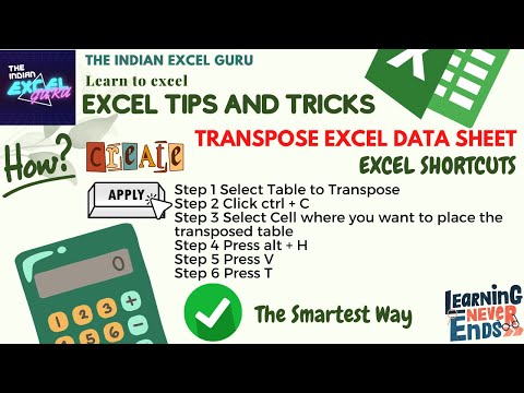 Transposing a spreadsheet: How to do it in Excel | Step-by-step guide | Learn Excel