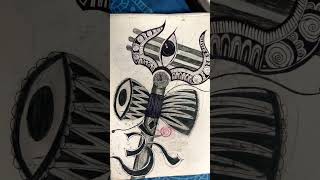 Trishule mandala art 🙏🙏 #drawing #youtubeshorts @Nikitadrawingchannel