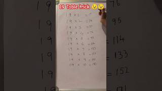 Math tricks #19table #shortsfeed #lovemath #mathematics #mathtricks#shorts