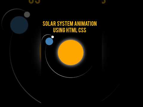 Solar system animation using Html 🚀 Css #codingshorts #html