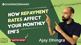 How repayment rates affect your monthly EMI's | #Germany #GermanRealEstate #Mortgage #HomeLoan