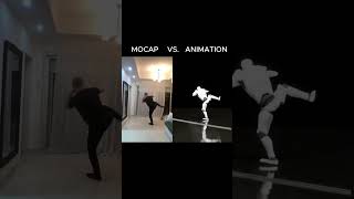 The mocap vs the animation 🤯 #motioncapture #3danimation #motiontracking #mocap