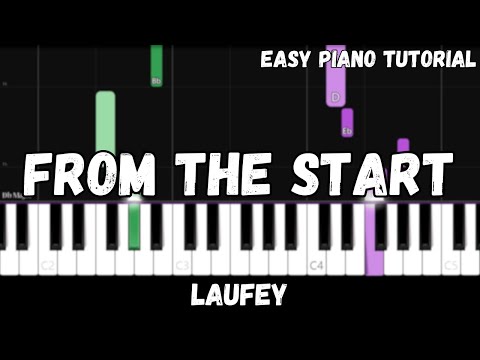 Laufey - From the Start (Easy Piano Tutorial)